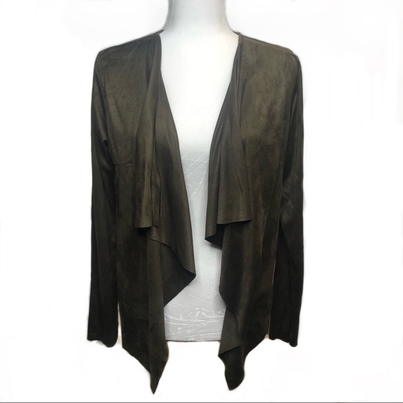 Boohoo Faux Suede Waterfall Jacket - Picture 2 of 4